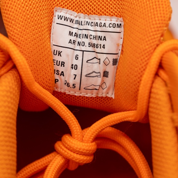size 40 EU / 7 US Balenciaga Track 2 Sneakers Orange Open - Picture 13 of 16